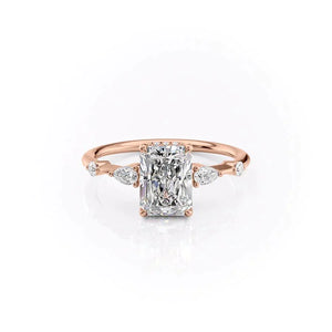 The Naomi Set With A 1.5 Carat Radiant Moissanite
