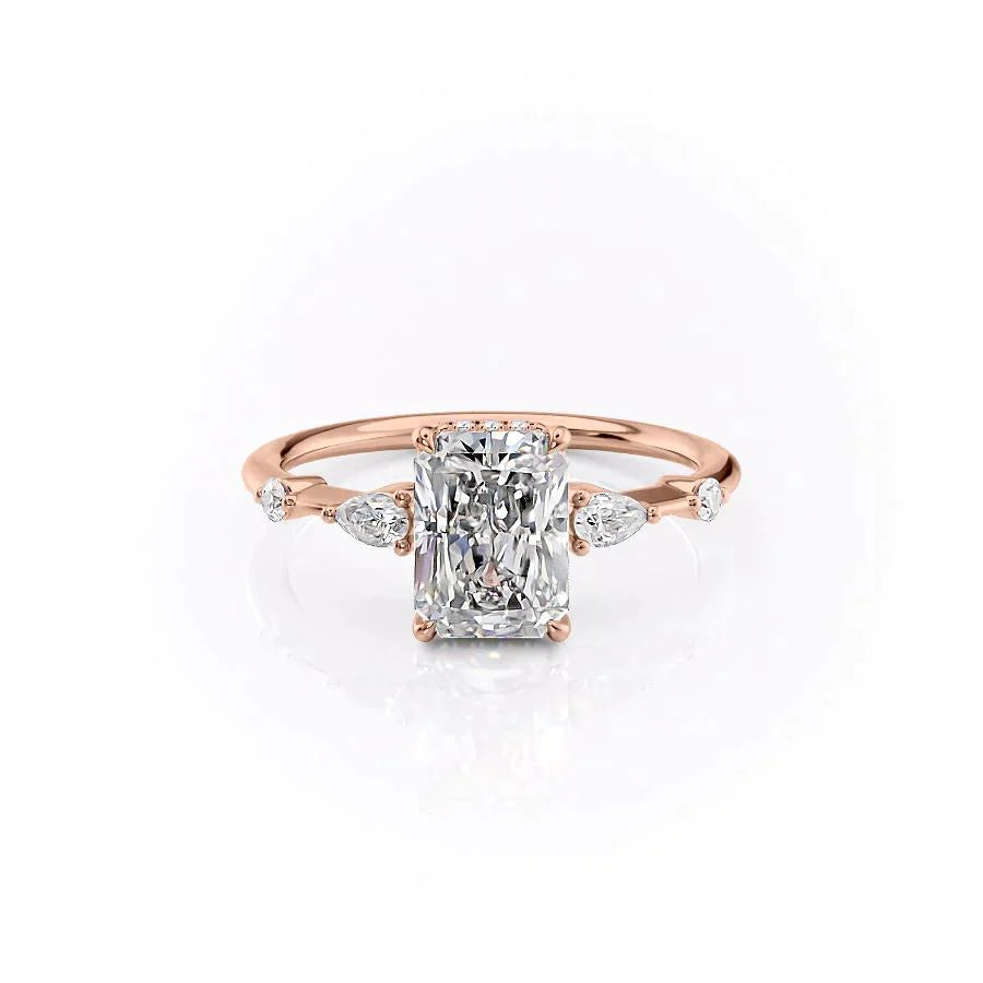 The Naomi Set With A 2 Carat Radiant Lab Diamond