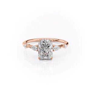 The Naomi Set With A 1.5 Carat Radiant Lab Diamond