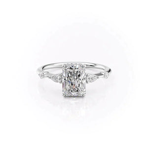 The Naomi Set With A 2.5 Carat Radiant Lab Diamond