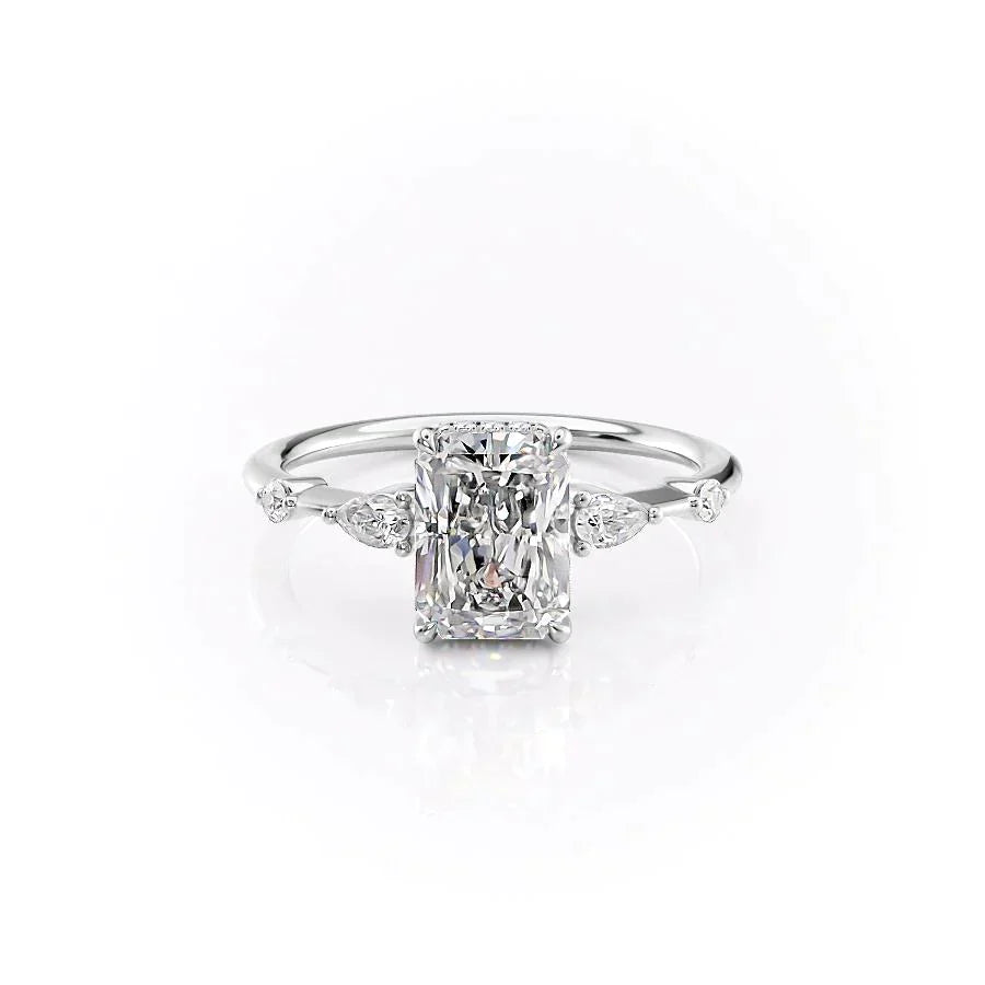 The Naomi Set With A 3 Carat Radiant Moissanite