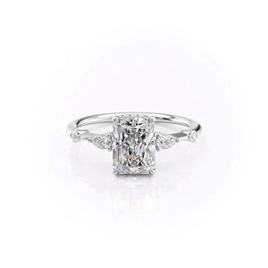 The Naomi Set With A 3 Carat Radiant Moissanite