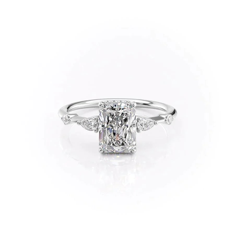 The Naomi Set With A 1.5 Carat Radiant Lab Diamond