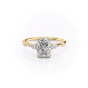 The Naomi Set With A 5 Carat Radiant Moissanite