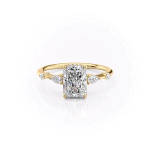 The Naomi Set With A 1.5 Carat Radiant Lab Diamond