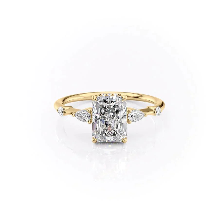 The Naomi Set With A 2.5 Carat Radiant Moissanite