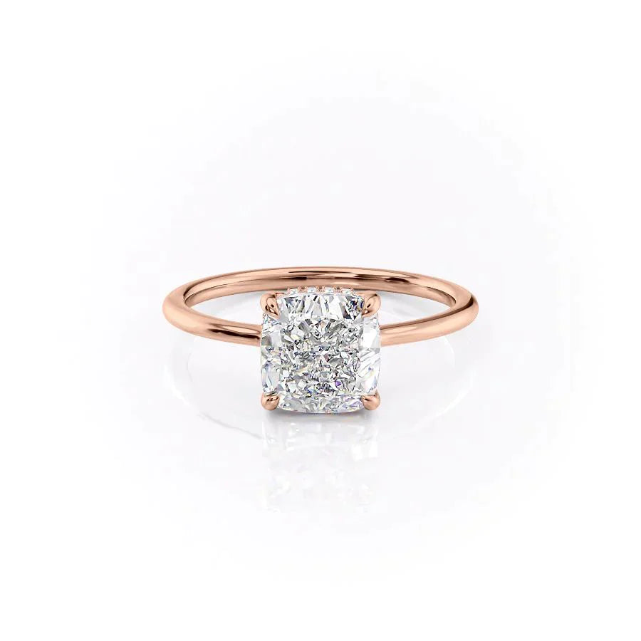 The Maia Set With A 2 Carat Cushion Lab Diamond