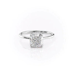 The Maia Set With A 3 Carat Cushion Moissanite