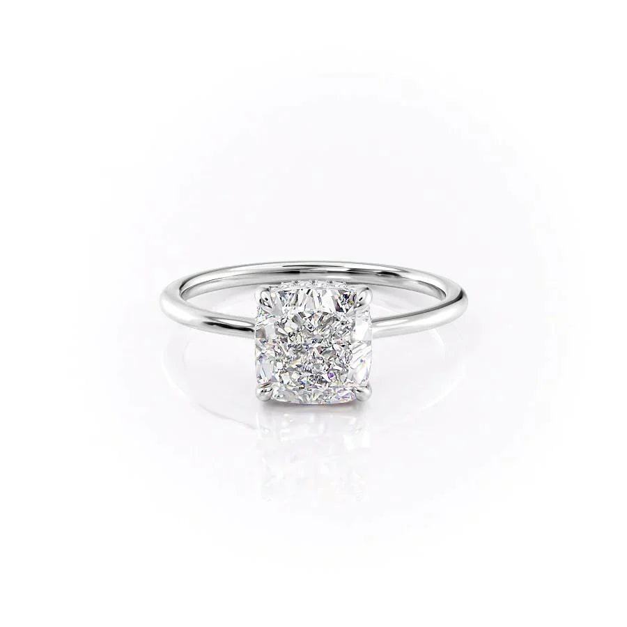 The Maia Set With A 5 Carat Cushion Moissanite