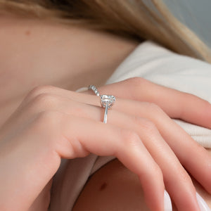 The Maia Set With A 2 Carat Cushion Lab Diamond