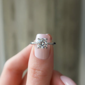 The Maia Set With A 2 Carat Cushion Lab Diamond