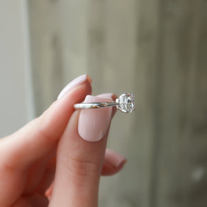 The Maia Set With A 2 Carat Cushion Lab Diamond