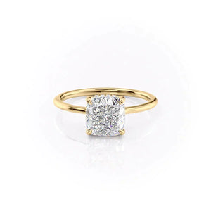 The Maia Set With A 3 Carat Cushion Lab Diamond