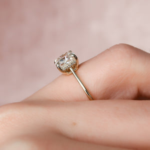 The Maia Set With A 1.5 Carat Cushion Lab Diamond