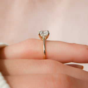 The Maia Set With A 1.5 Carat Cushion Lab Diamond