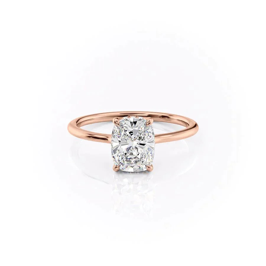 The Maia Set With A 2 Carat Elongated Cushion Lab Diamond