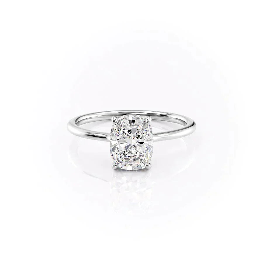 The Maia Set With A 3 Carat Elongated Cushion Lab Diamond