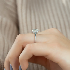The Maia Set With A 1 Carat Elongated Cushion Lab Diamond