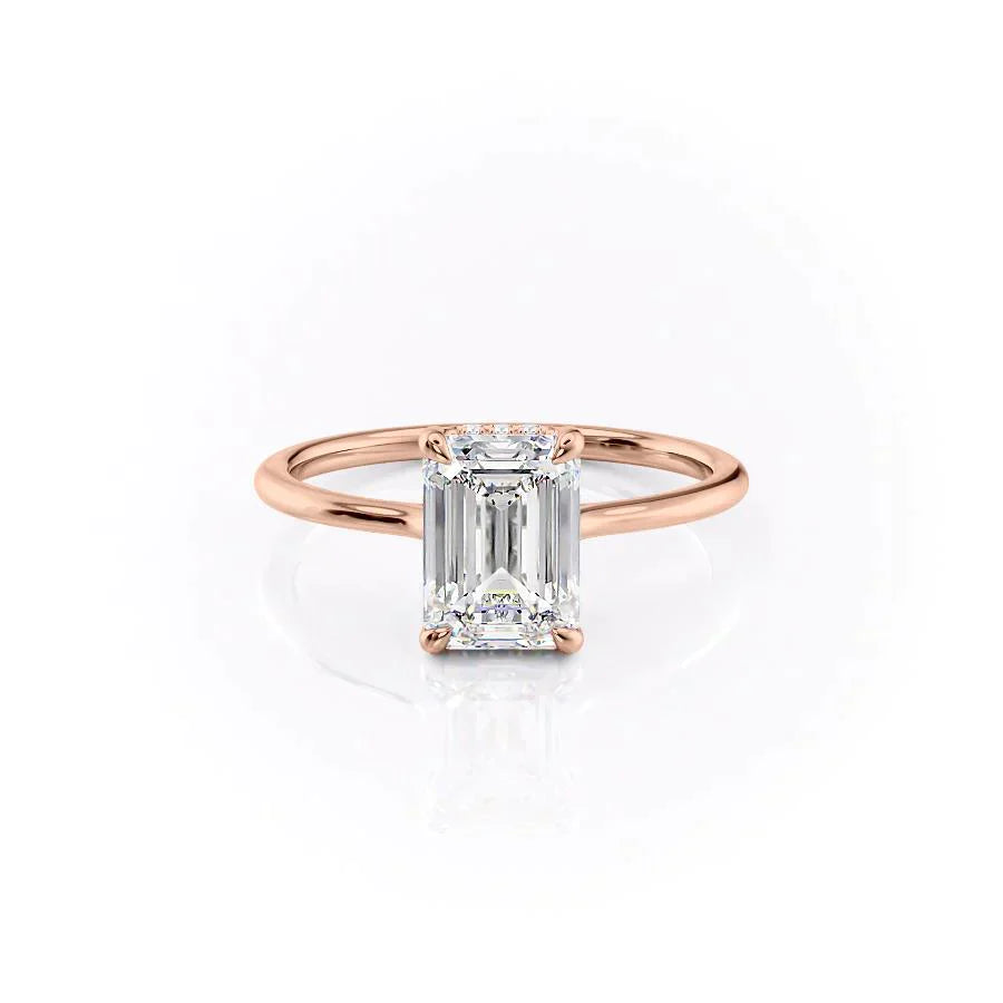 The Maia Set With A 2 Carat Emerald Moissanite