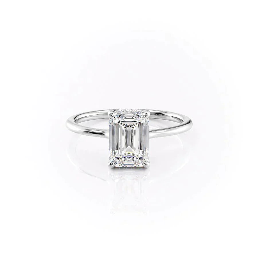 The Maia Set With A 2 Carat Emerald Moissanite