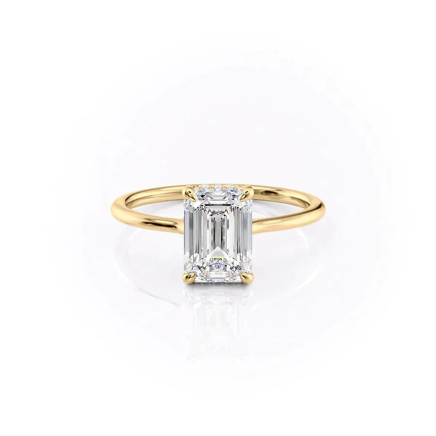 The Maia Set With A 4 Carat Emerald Moissanite