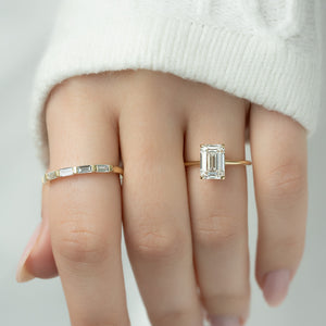 The Maia Set With A 2 Carat Emerald Lab Diamond