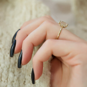 The Maia Set With A 2 Carat Emerald Lab Diamond