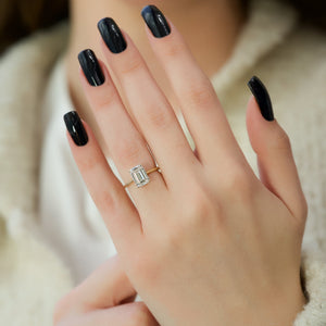 The Maia Set With A 2 Carat Emerald Lab Diamond