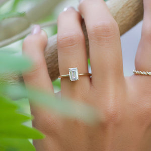 The Maia Set With A 2 Carat Emerald Lab Diamond