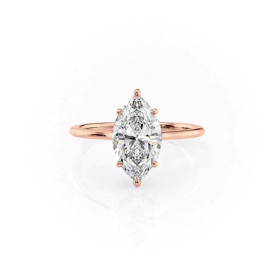 The Maia Set With A 2.5 Carat Marquise Lab Diamond