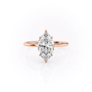 The Maia Set With A 2 Carat Marquise Moissanite