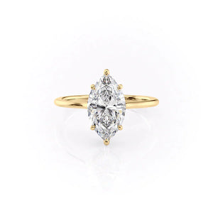 The Maia Set With A 1.5 Carat Marquise Lab Diamond