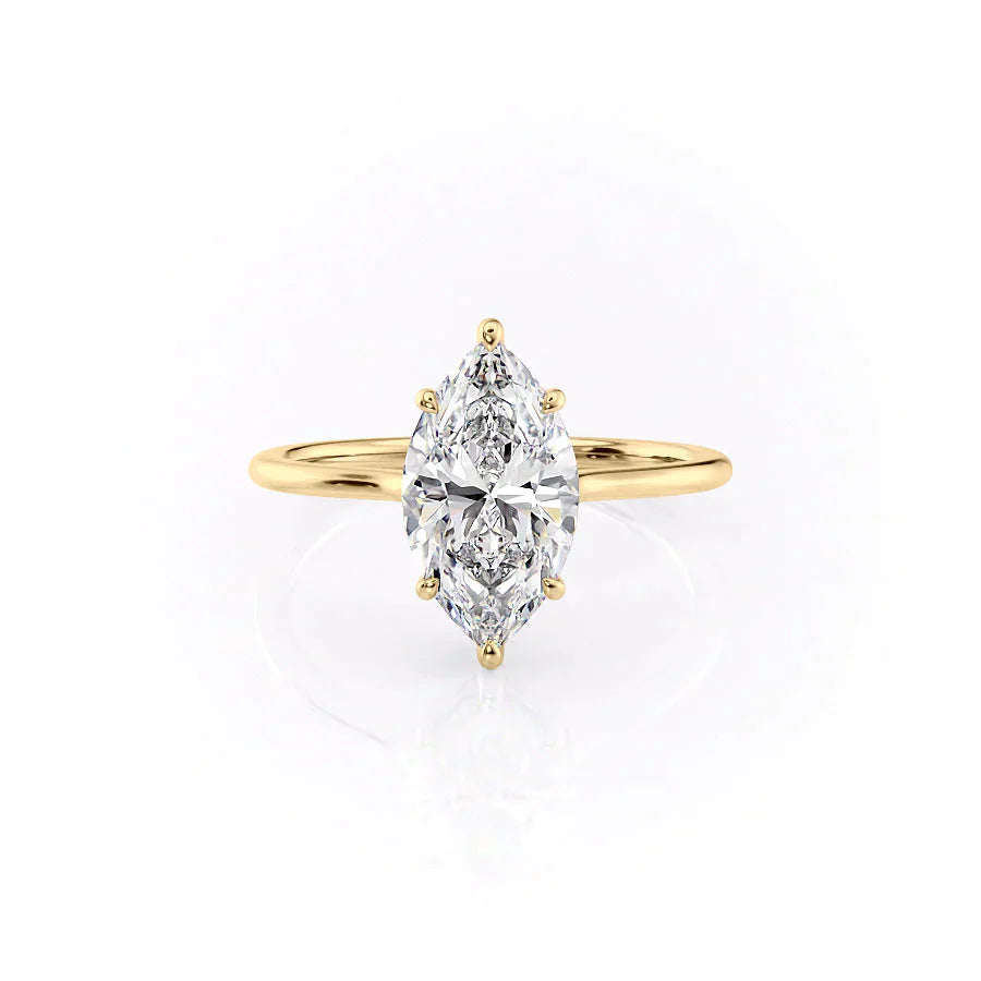 The Maia Set With A 1 Carat Marquise Lab Diamond
