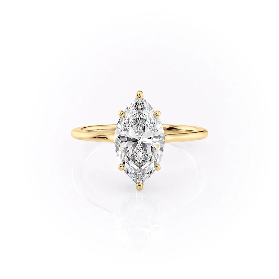 The Maia Set With A 2 Carat Marquise Moissanite