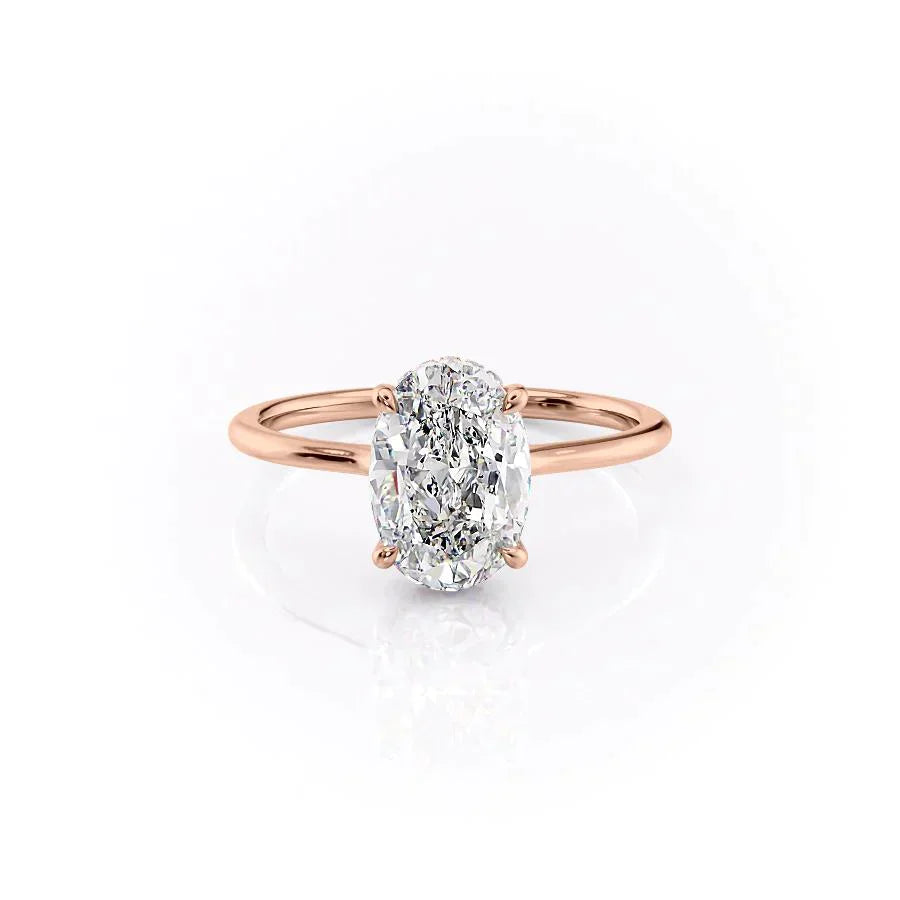 The Maia Set With A 3 Carat Oval Lab Diamond