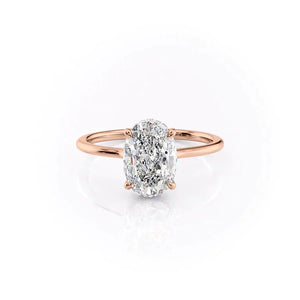 The Maia Set With A 2 Carat Oval Moissanite