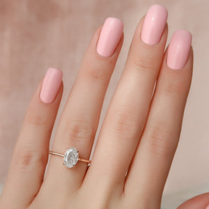 The Maia Set With A 2 Carat Oval Lab Diamond