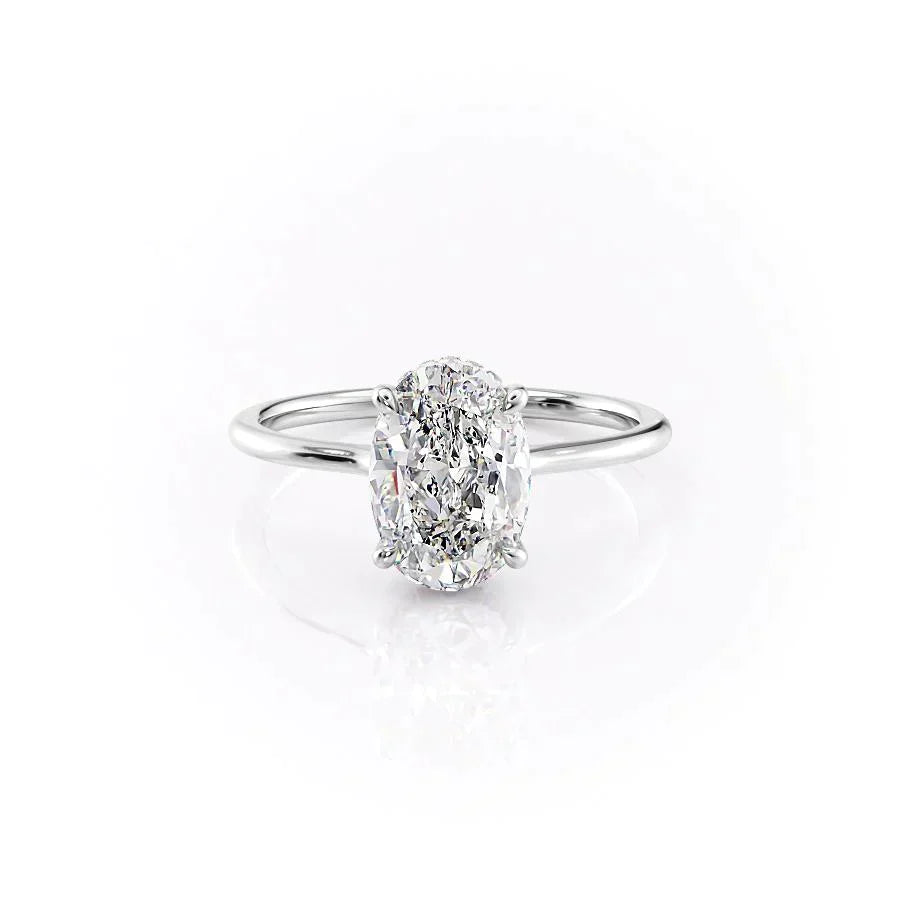 The Maia Set With A 1 Carat Oval Moissanite