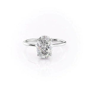 The Maia Set With A 4 Carat Oval Moissanite
