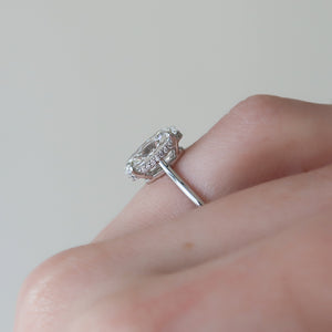 The Maia Set With A 1 Carat Oval Lab Diamond