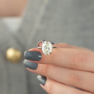The Maia Set With A 1 Carat Oval Lab Diamond