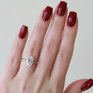 The Maia Set With A 1 Carat Oval Lab Diamond