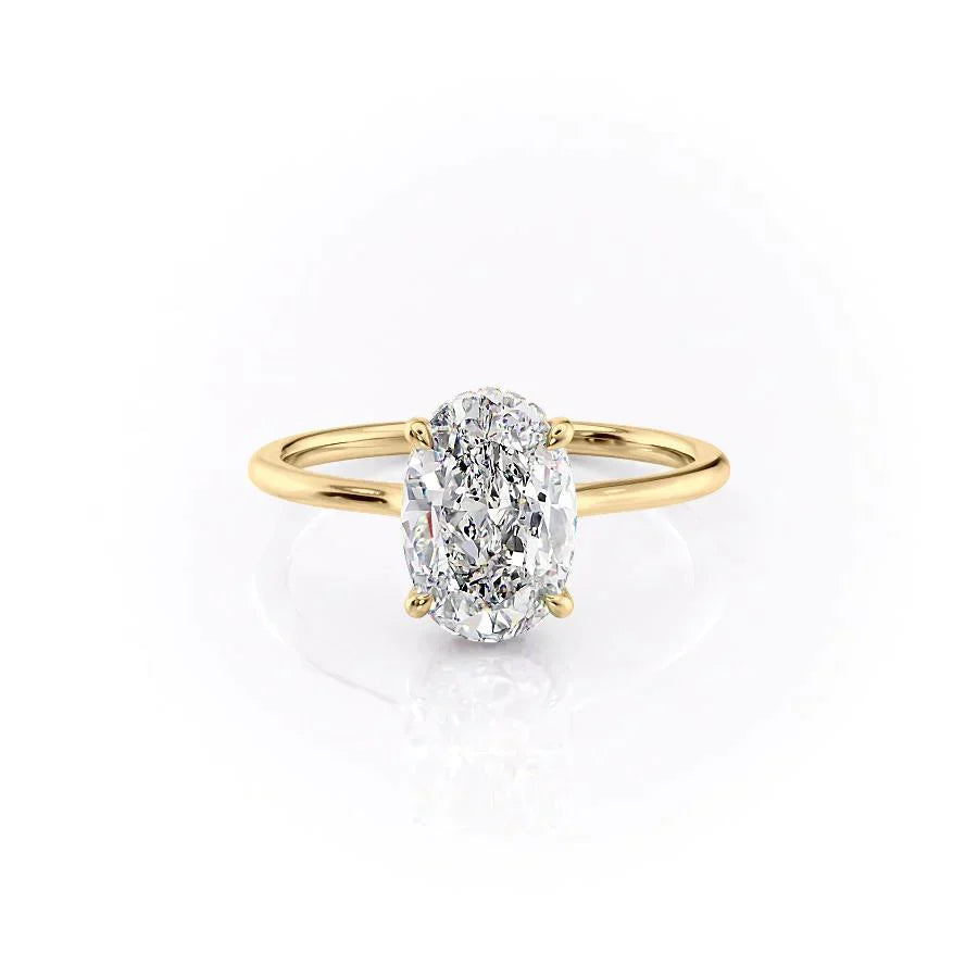The Maia Set With A 2 Carat Oval Moissanite