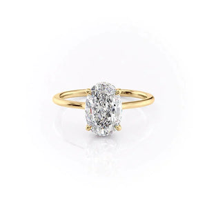 The Maia Set With A 1 Carat Oval Moissanite