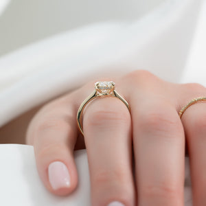 The Maia Set With A 2 Carat Oval Lab Diamond