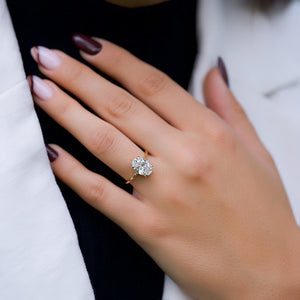 The Maia Set With A 2 Carat Oval Lab Diamond