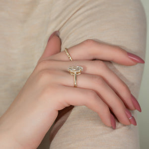 The Maia Set With A 2 Carat Oval Lab Diamond