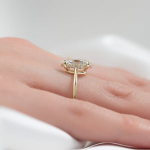 The Maia Set With A 2 Carat Oval Lab Diamond
