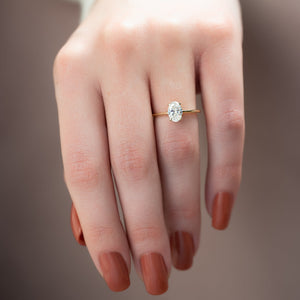 The Maia Set With A 2 Carat Oval Lab Diamond