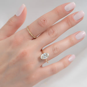 The Maia Set With A 2 Carat Oval Lab Diamond